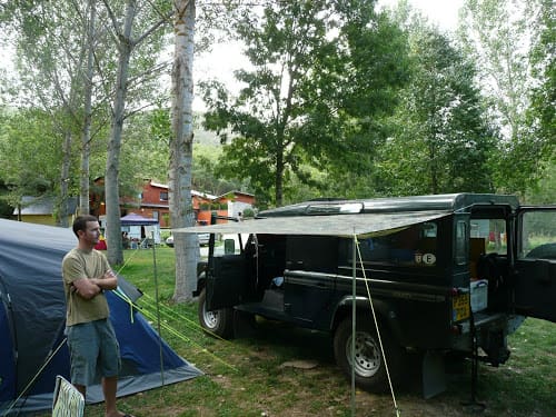 Land Rover Awning Camping Camino trail Santiago de Compostela San Fiz