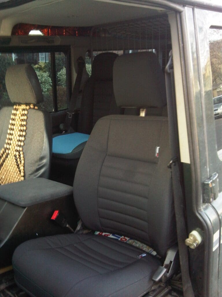 Exmoor Trim Seat Covers Installed Defender 110 Land Rover