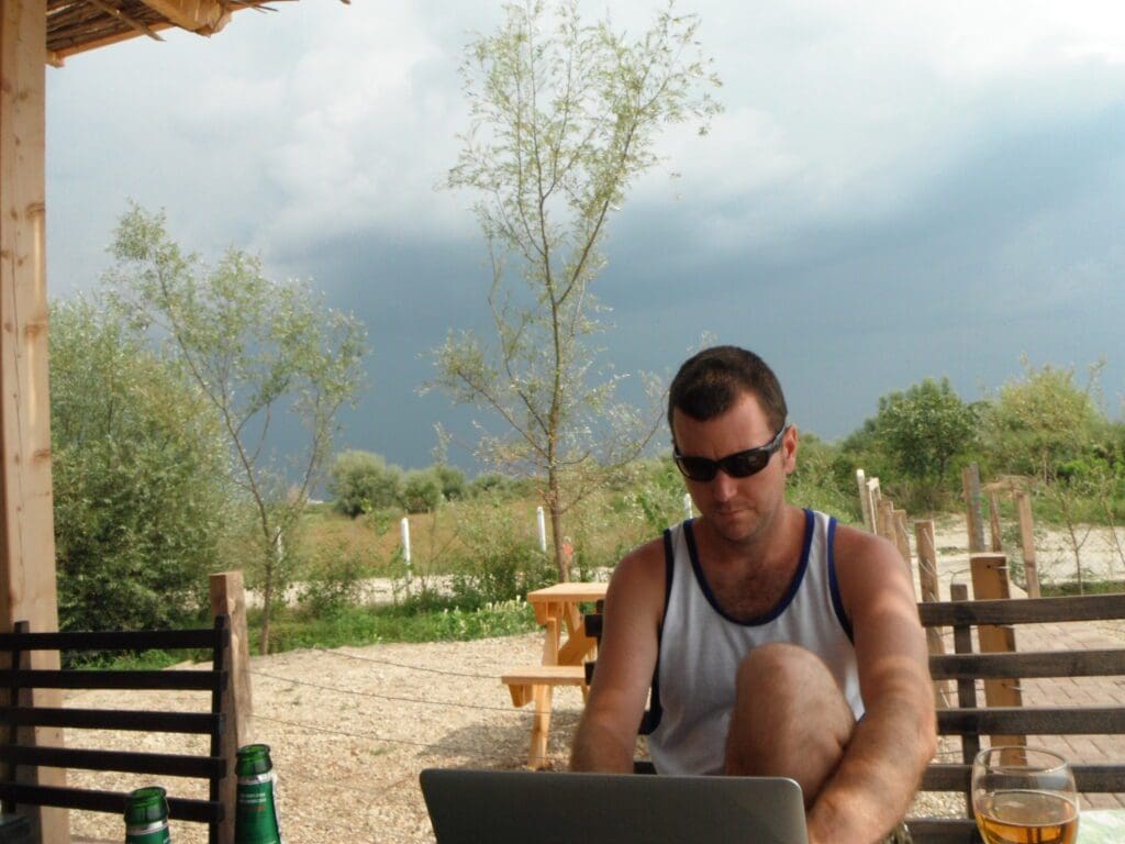 Lake Shkroder Albania Thunder Storm Looming