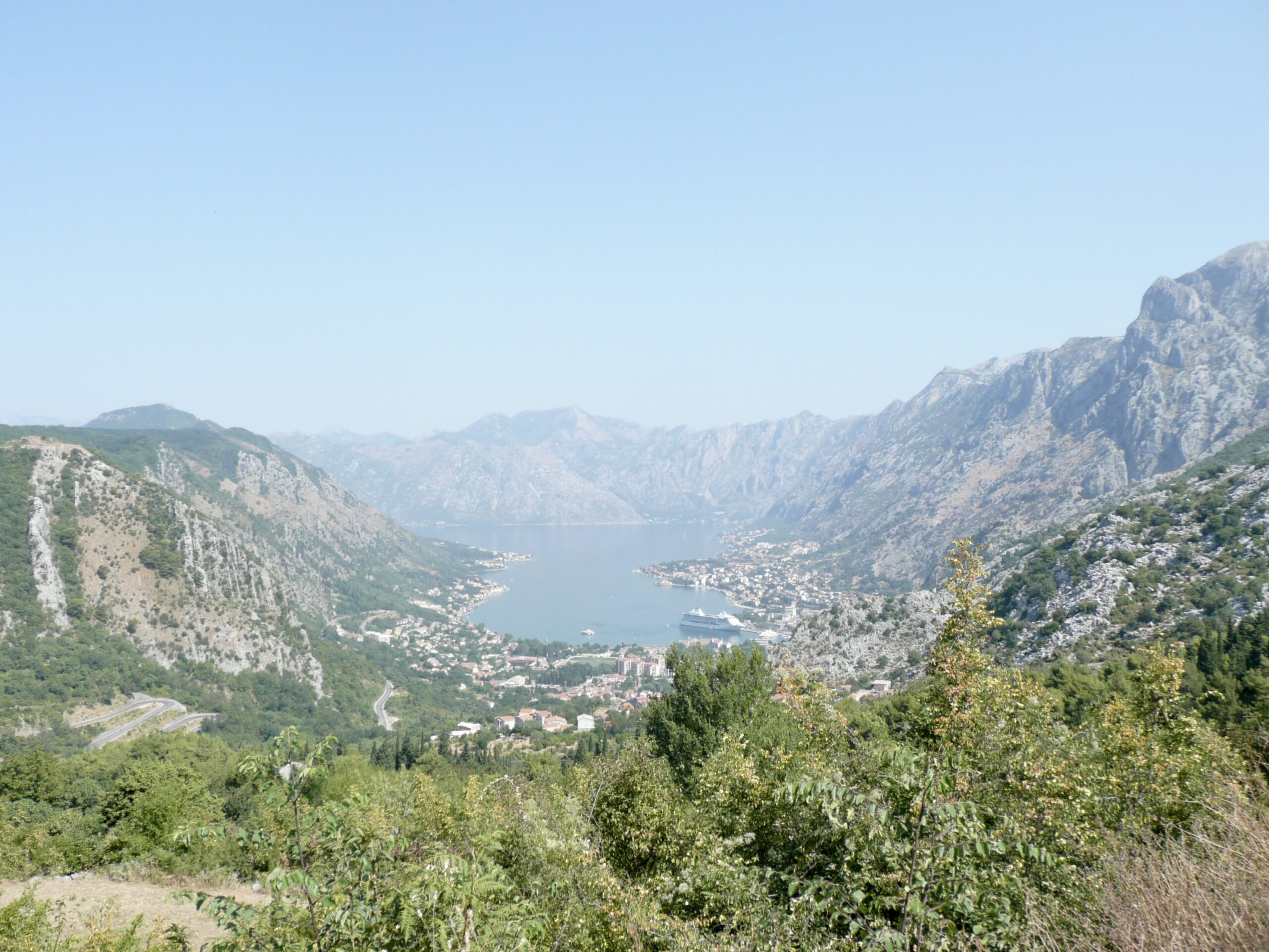 Mountain views over Kotor Bay Montenegro