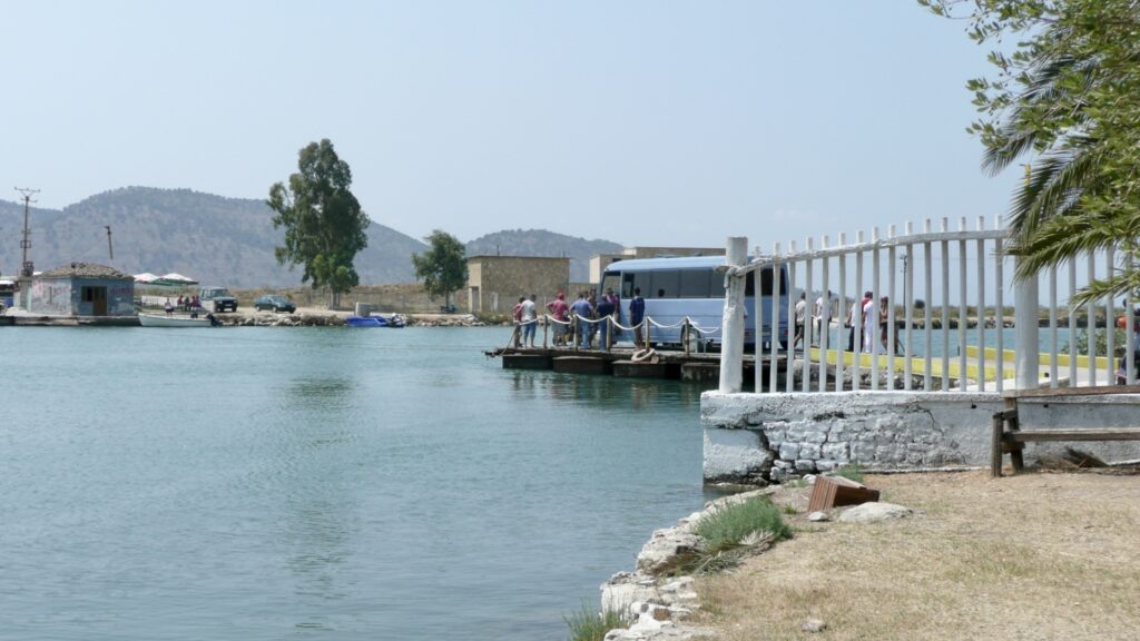 Access to Butrint via the Vehicle Ferry
