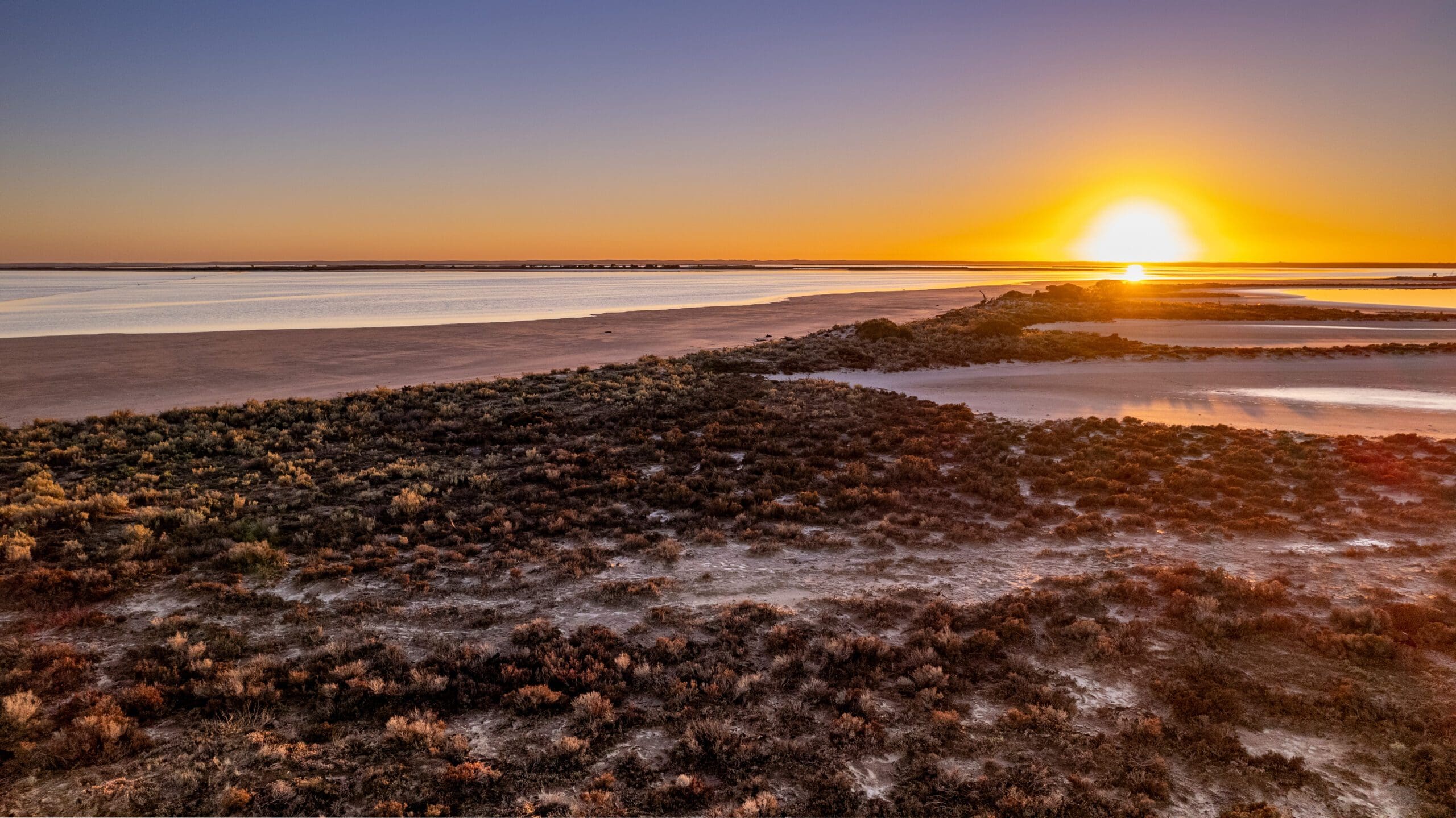 Sunrise Early Start Photos at Pink Lake Tyrell