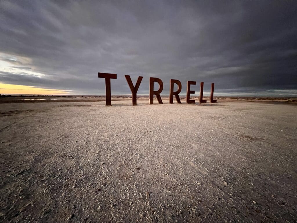 Lake Tyrrell is one of the Pink Salt Lakes in Victoria, located near Sea Lake on the Silo Art Trail