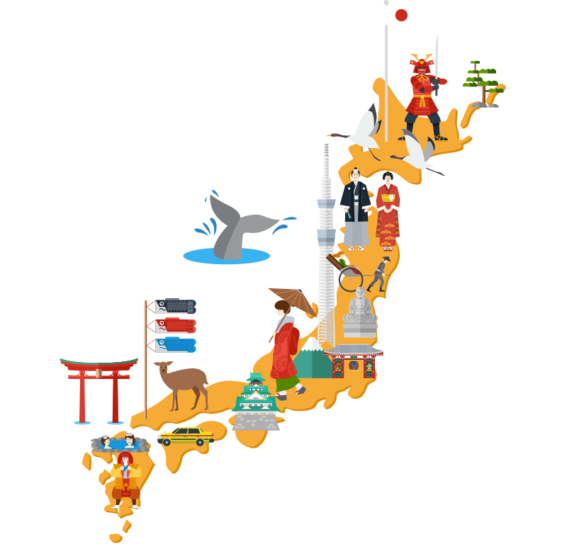 Japan Travel Infographic Map