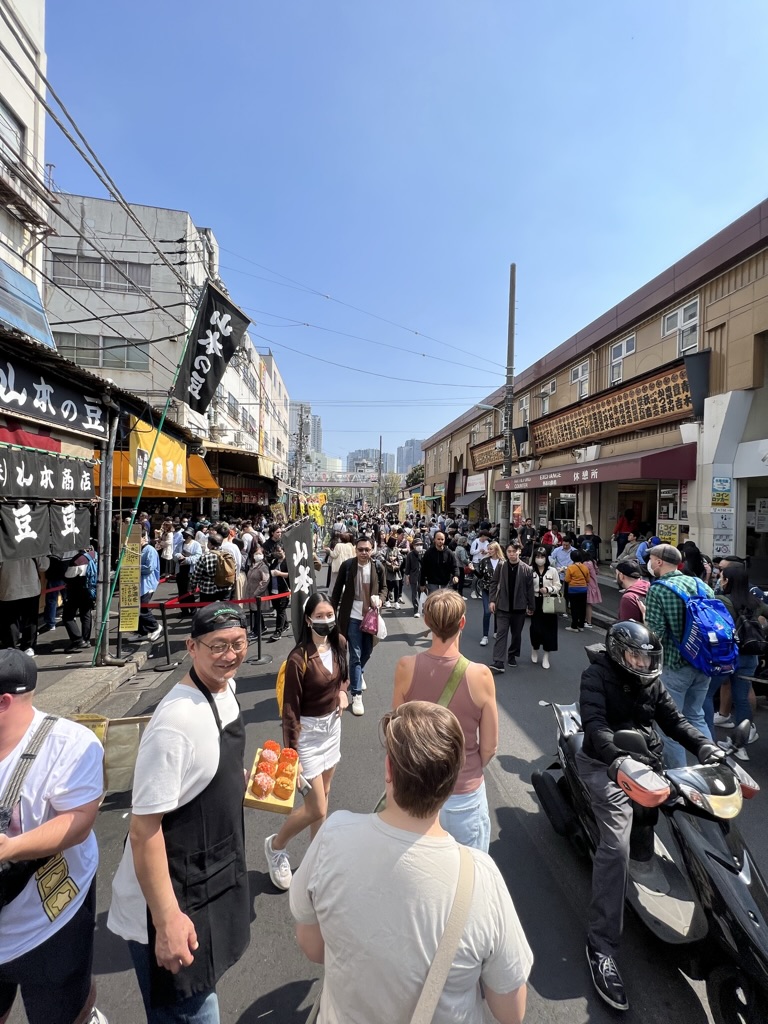 Tsukiji fish market streets