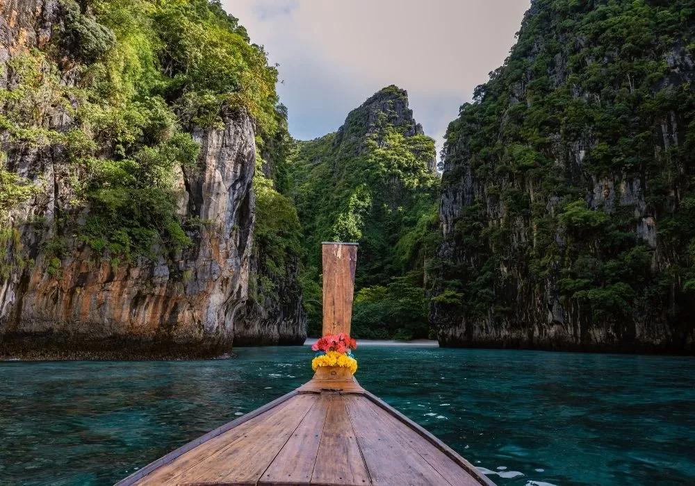 Ko Phi Phi Thailand Boat in Tropical Islands