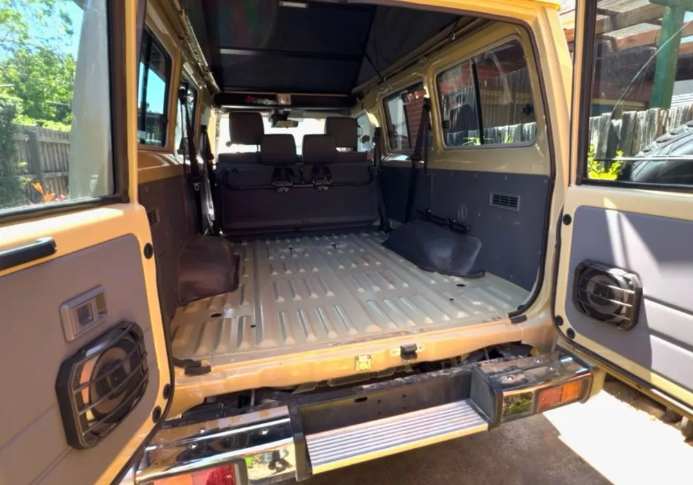 Blank Canvas Floor Area of Troopy