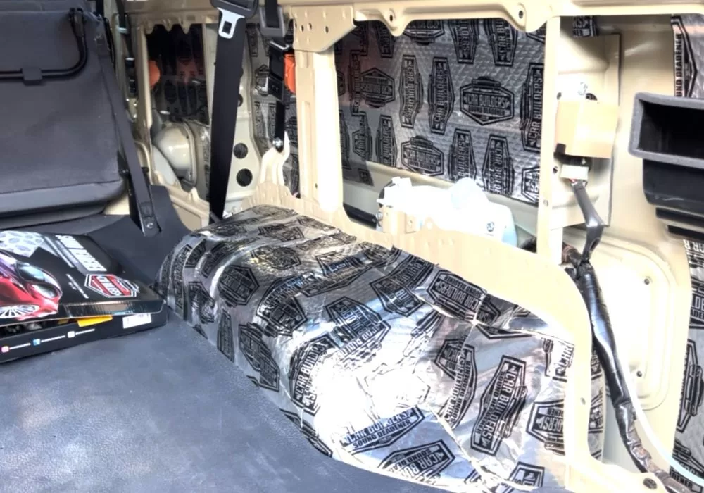 Stage 1 Sound Proofing Install in Troopy 4wd Overland Build Camper Setup