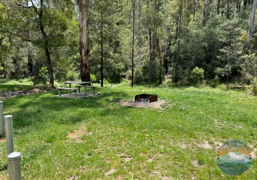 Little O'Tooles Campground Sites Firepit Picnic Table